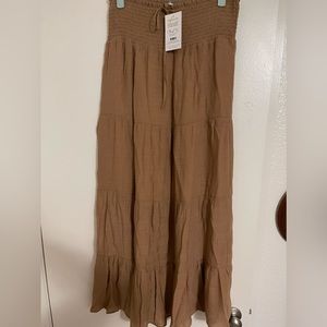 New with tags: Tan Love Tree Maxi Skirt
